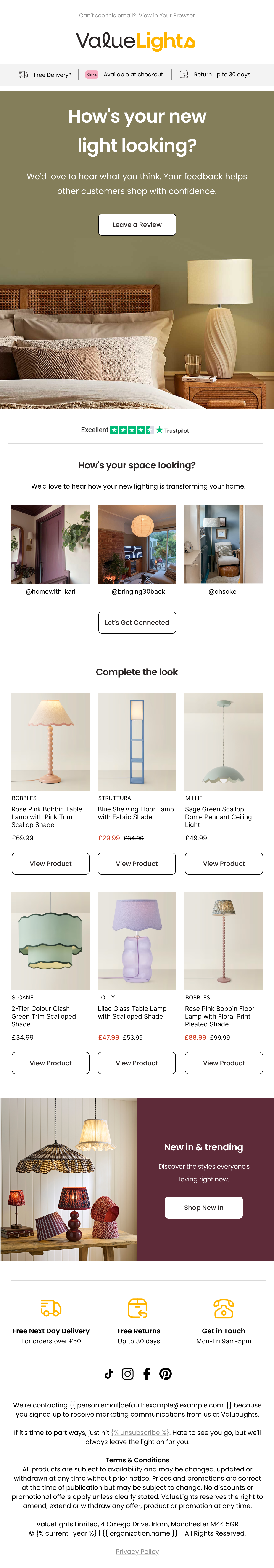 Checkout opt-in welcome email — design three