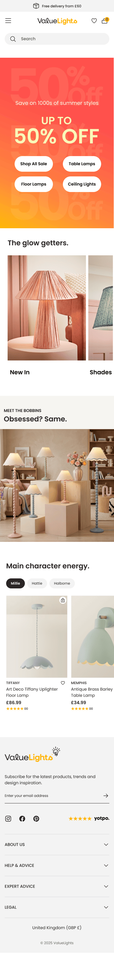 Seasonal homepage design — 1st April campaign, mobile