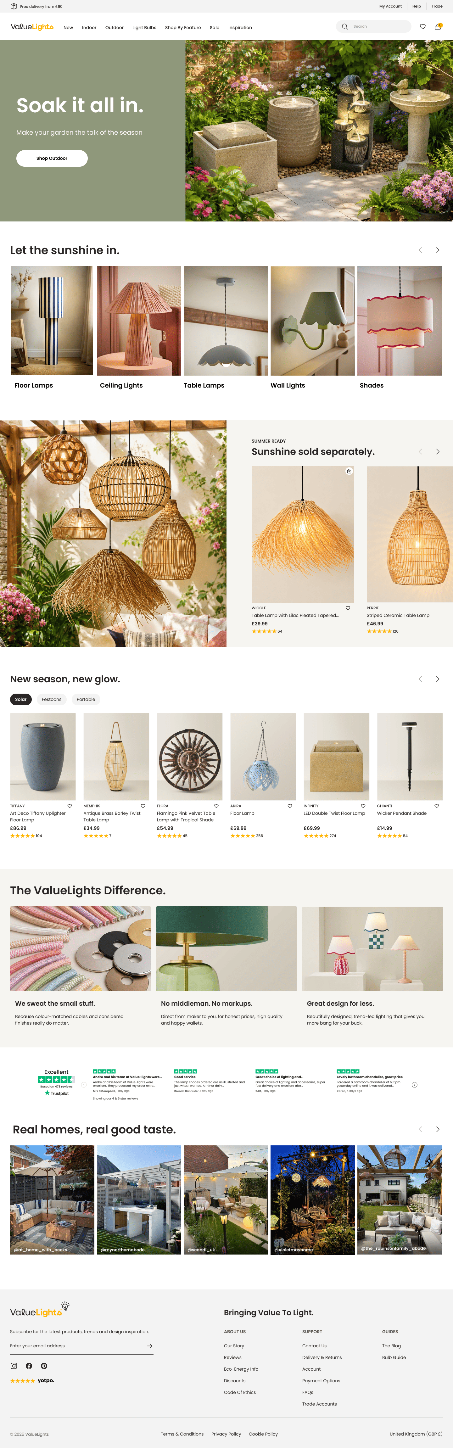 Seasonal homepage design — 1st June campaign, desktop